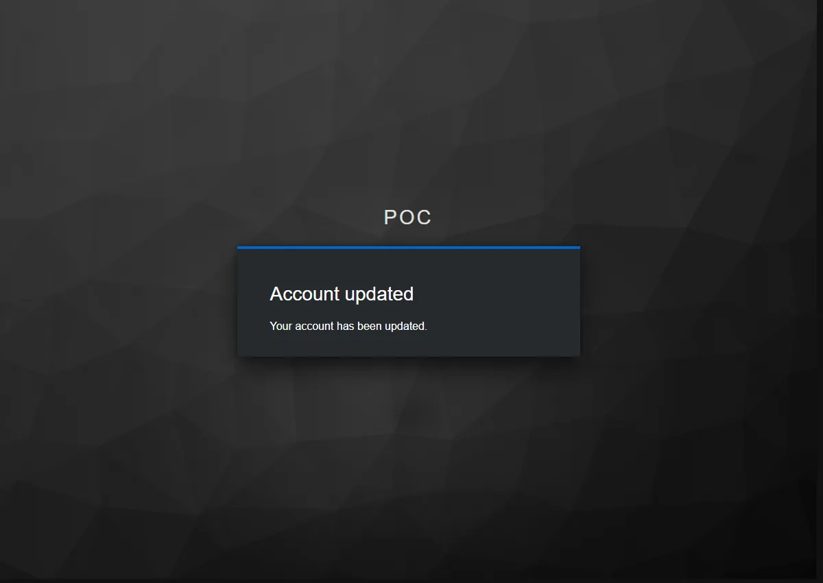 Account updated