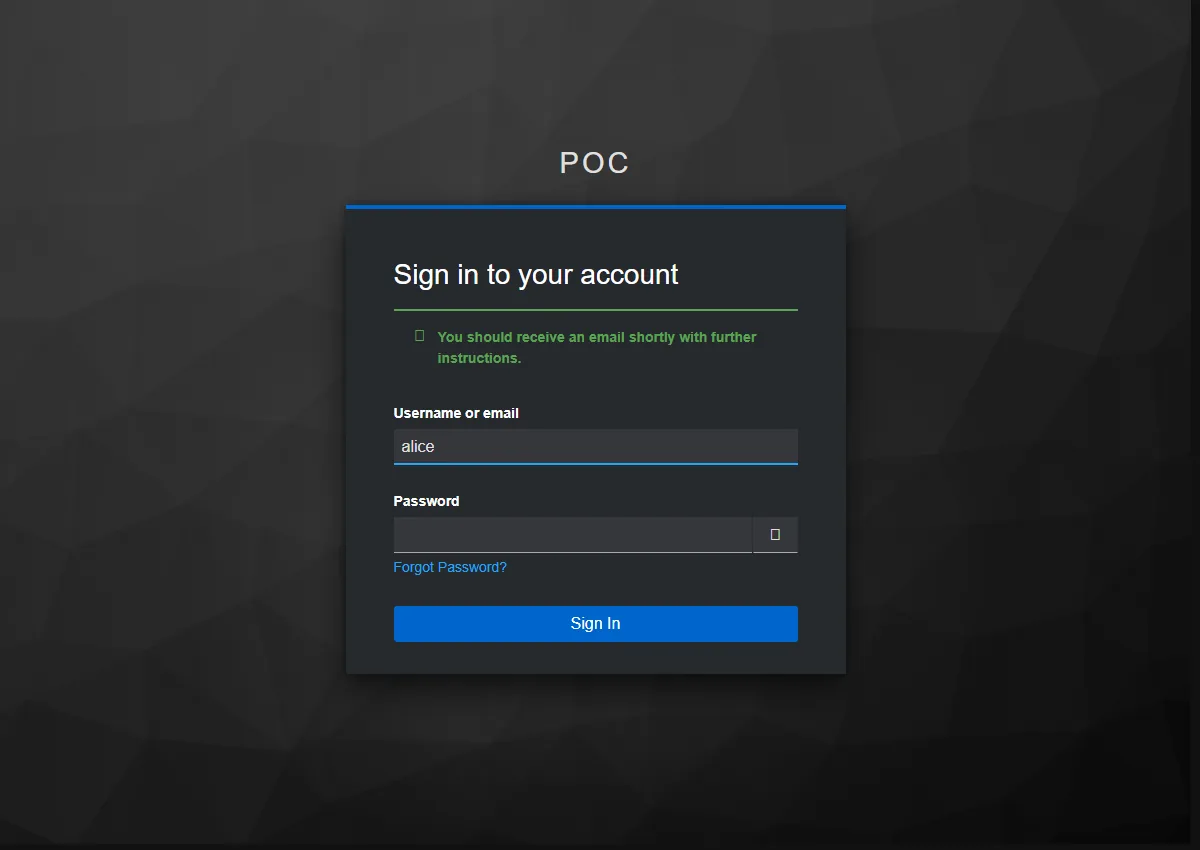 The email gate: the generic message the attacker receives